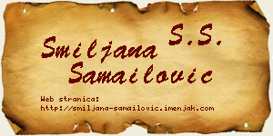 Smiljana Samailović vizit kartica